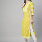 Women Embroidered Cotton Blend Straight Kurta