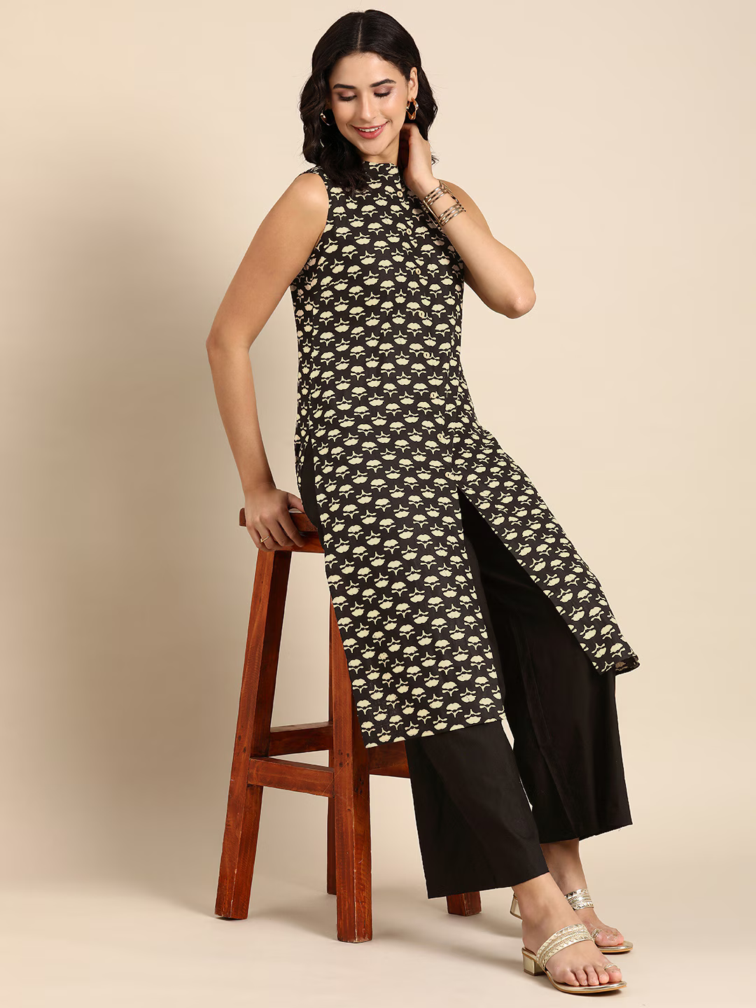 Women Ethnic Motifs Printed Regular Kurta with Palazzos