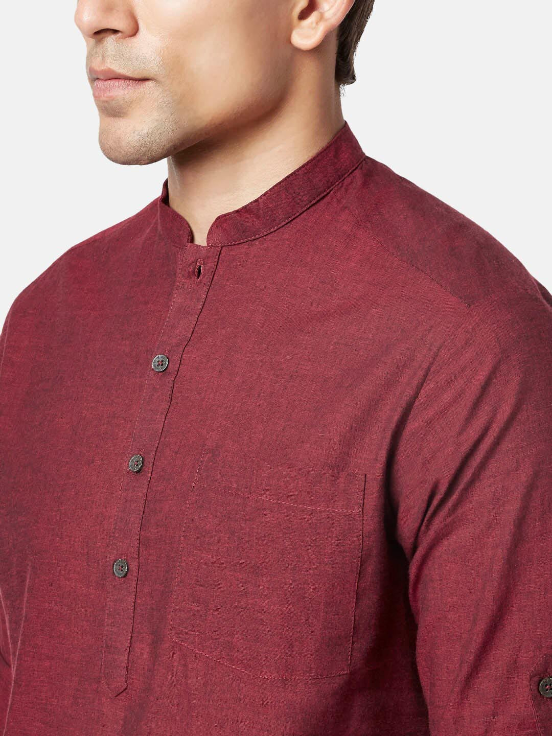 Mandarin Collar Pure Cotton Kurta