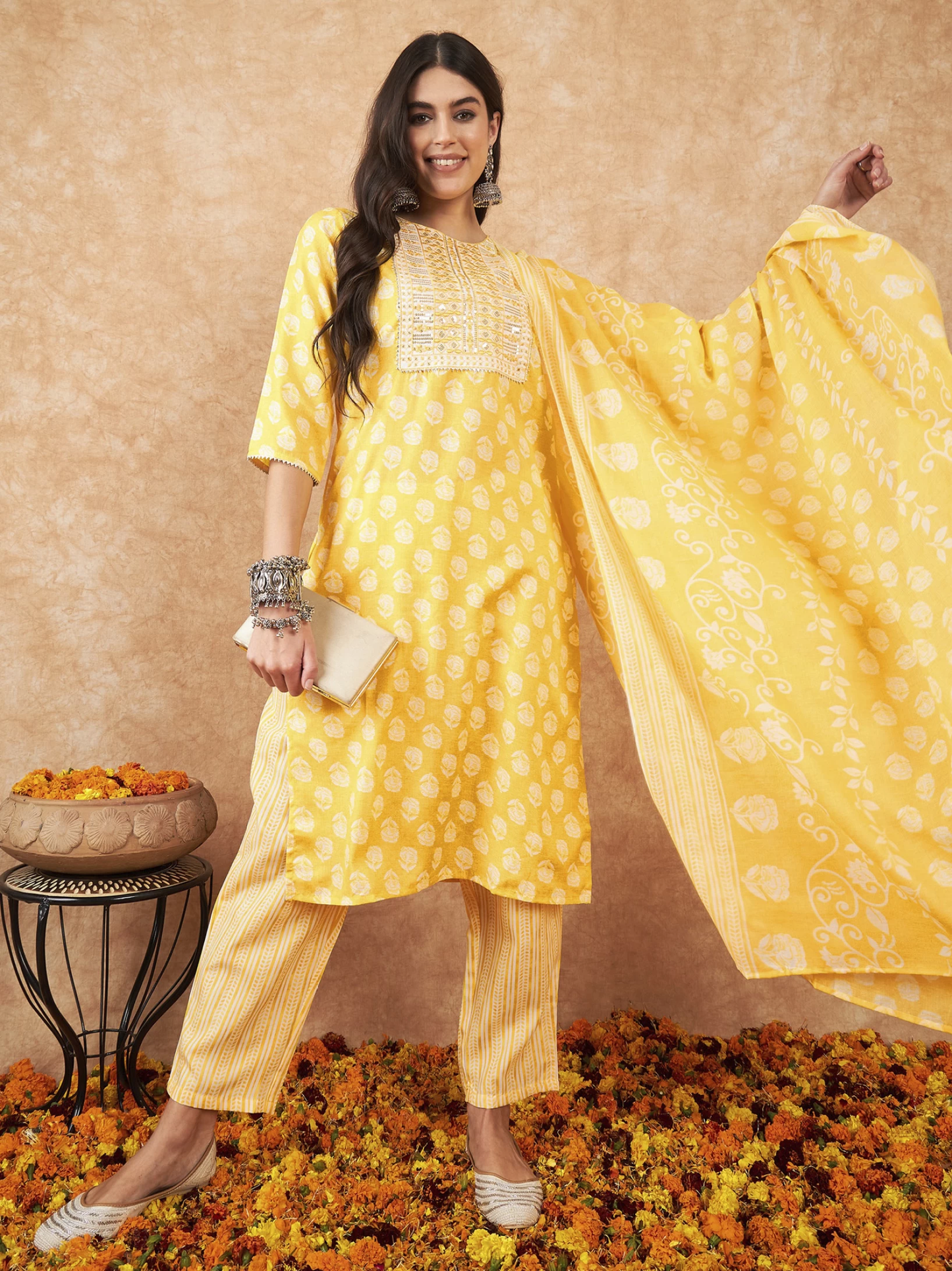 Women Pure Cotton Kurta Pant Set