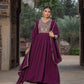 V-Neck Yoke Design Empire Sequinned Empire A-Line Kurta With Trousers & Dupatta