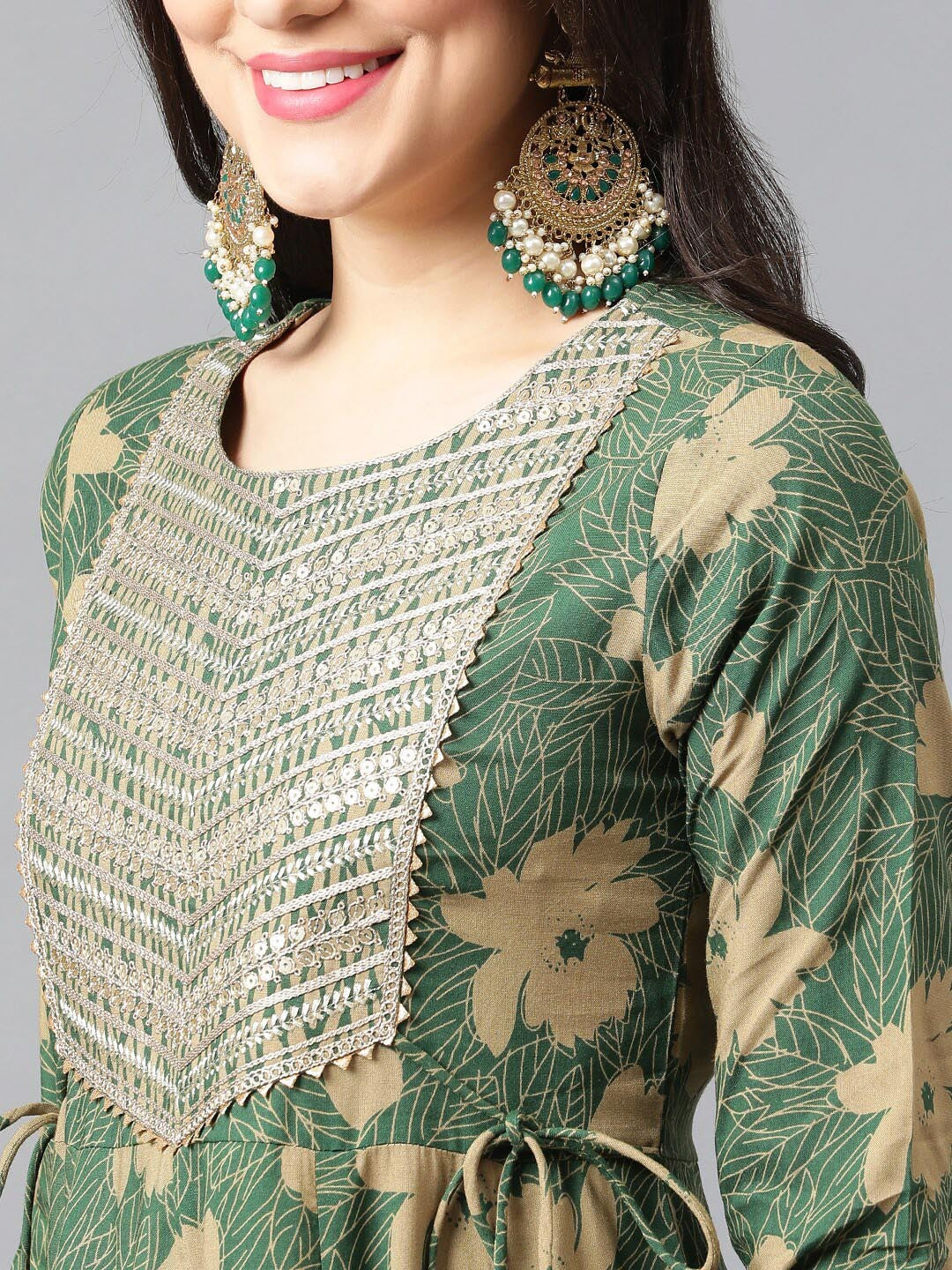 Women Ethnic Motifs Embroidered Regular Gotta Patti Kurta with Palazzos & With Dupatta