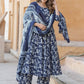 Women Floral Printed Regular Pure Cotton Kurta with Trousers & With Dupatta