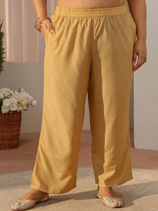 Plus Size Women Ethnic Motifs Kurta with Trousers & Dupatta