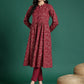 Women Printed Pure Cotton Kurta with Trousers