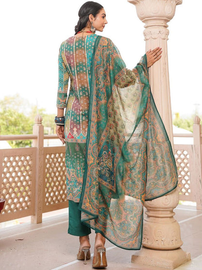 Women Floral Printed Kurta with Trousers & Dupatta