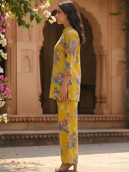 Floral Printed Tunic with Palazzos
