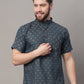 Woven Design Mandarin Collar Pure Cotton Kurta