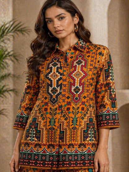 Pastels Printed Tunic with Palazzos