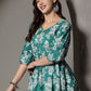 Women Floral Printed Pure Cotton Peplum Top