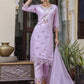 Lavender Kurta pant dupatta set