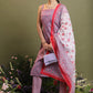 Mauve Floral Printed Straight Kurta with Trousers & Dupatta