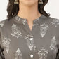 Women Mandarin Collar Viscose Rayon Kurta and Palazzo Set