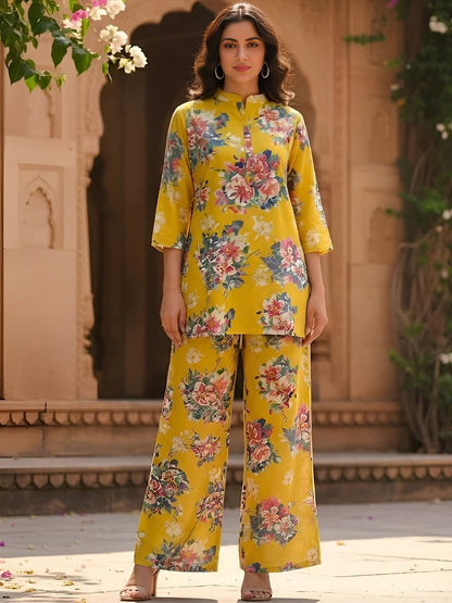Floral Printed Tunic with Palazzos