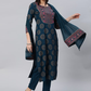 Ethnic Motifs Printed Straight Kurta with Trousers & Dupatta