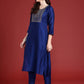 Women Ethnic Motifs Yoke Design Thread Work Kurta with Trousers & With Dupatta