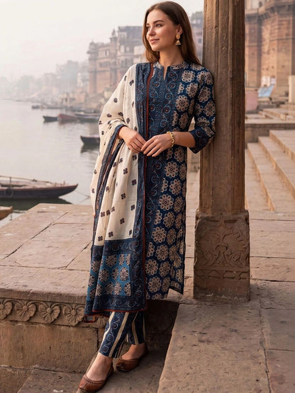 Women Regular Size Kurta Set Cotton