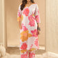 Women Floral Printed Regular Kurta with Trousers