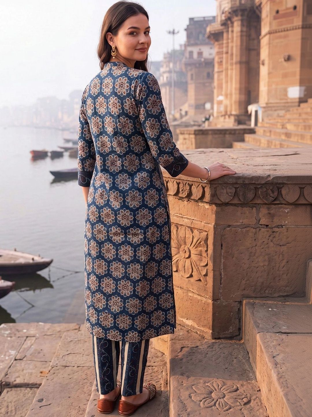 Women Regular Size Kurta Set Cotton