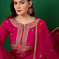 Notch Neck Embroidered Straight Kurta With Trouser & Dupatta Set