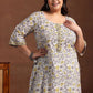 Plus Size Floral Printed Pure Cotton Kurta with Salwar & Dupatta