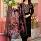 Floral Embroidered Beads and Stones Chanderi Cotton Kurta with Trousers & Dupatta