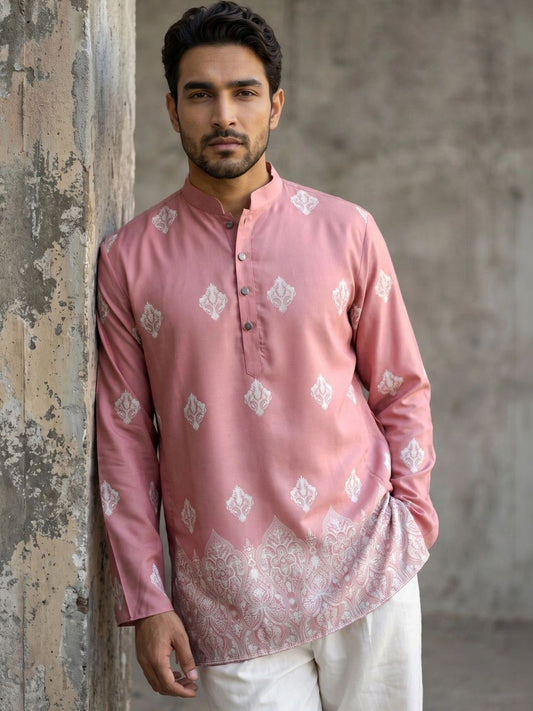 Men Ethnic Printed Short Kurta
