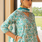 Floral Printed Sequinned Kurta with Trousers & Dupatta