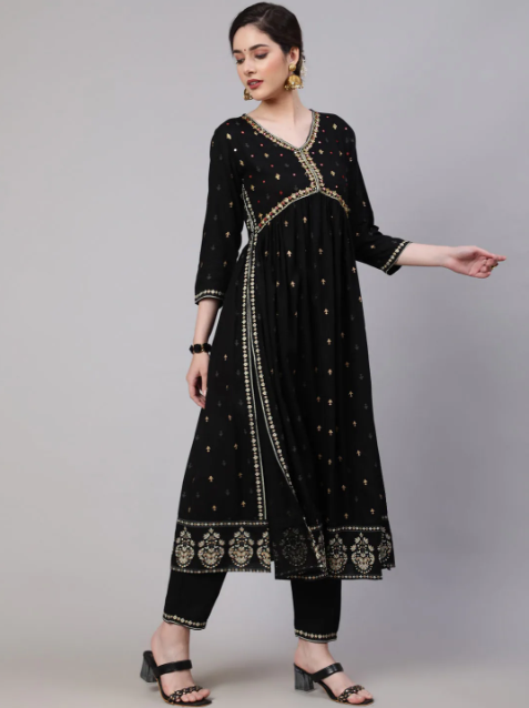 Ethnic Motifs Embroidered Kurta With Trousers & Dupatta