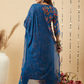 Floral Printed Regular Mirror Work Kurta with Trousers & Dupatta