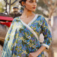 Women Floral Printed Regular Gotta Patti Pure Cotton Kurta with Trousers & With Dupatta