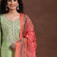 Women Ethnic Motifs Printed Regular Kurta with Trousers & With Dupatta