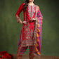 Ethnic Motifs Embroidered Sequinned Silk Chiffon Kurta Set