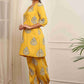 Floral Embroidered A-Line Kurta With Salwar