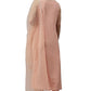 Women's Peach Poly Crepe Solid Kurta with Pant and Dupatta - Amy's Cart