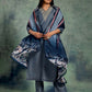 Blue Floral Yoke Design Zari Straight Kurta With Trousers & Dupatta