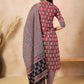 Mandarin Collar Ethnic Motifs Printed Regular Pure Cotton Straight Kurta Set