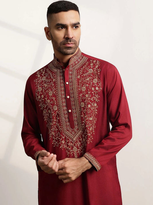 Men Embroidered Thread Work Kurta