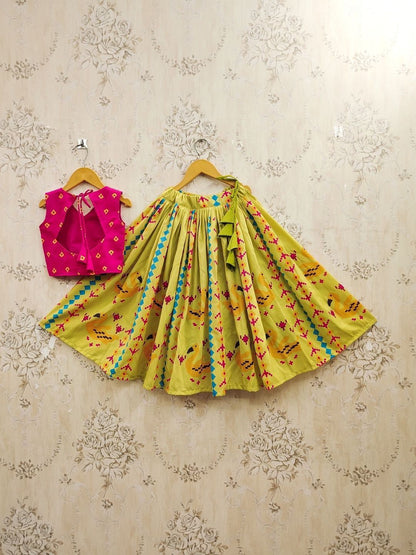 Girls Printed Ready to Wear Lehenga & Top