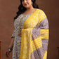 Plus Size Floral Printed Pure Cotton Kurta with Salwar & Dupatta