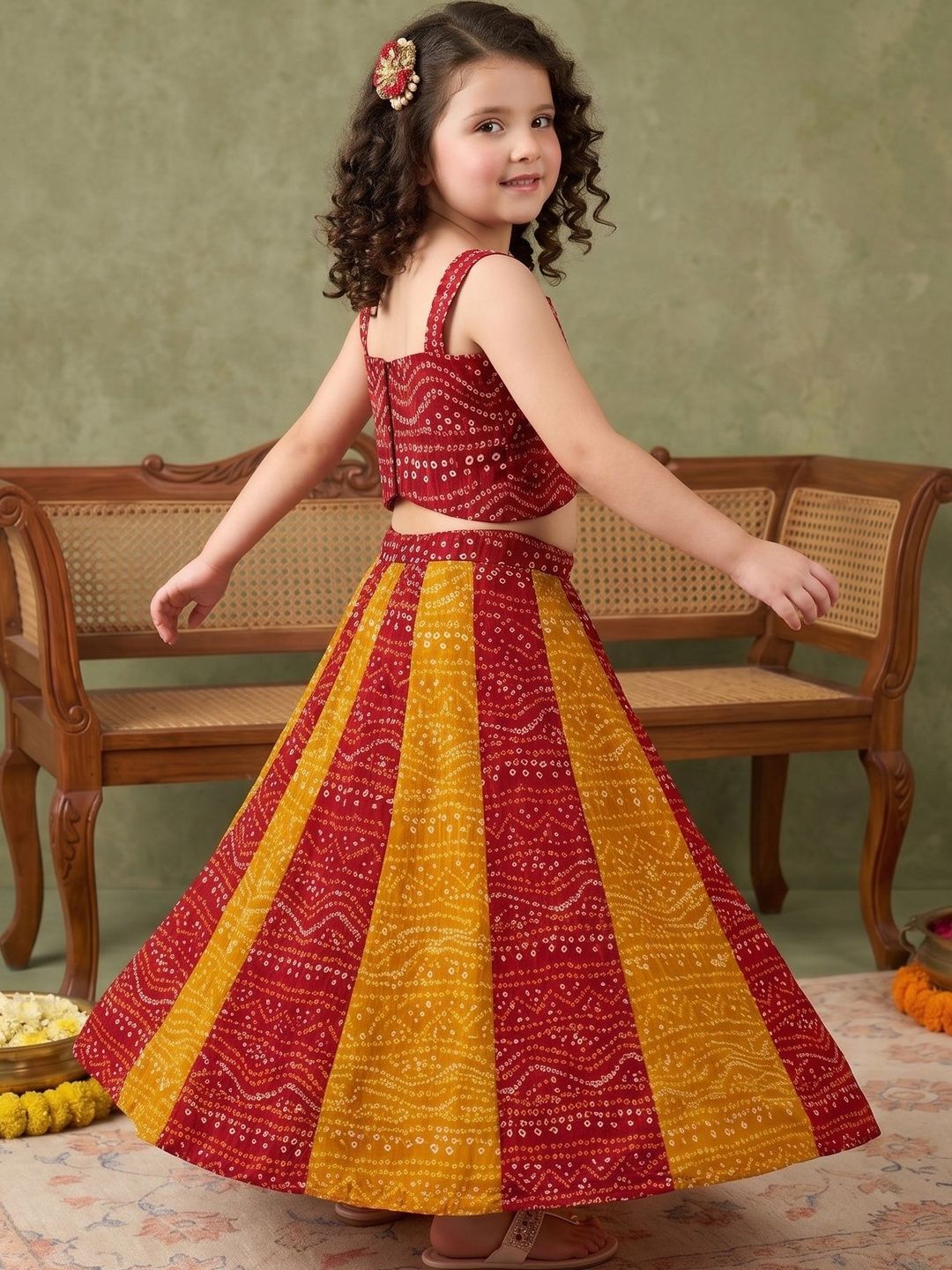 Girls Printed Ready to Wear Lehenga &