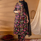 Floral Printed Angrakha Gotta Patti Pure Cotton Kurta with Palazzos & Dupatta