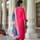 Women Pink Kurta With Pant & Dupatta