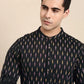 Geometric Printed Band-Collar Pure Cotton Kurta