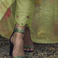 Women Green Pure Cotton Kurta Trouser Dupatta Set