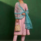 Sequin Embroidered Straight Kurta With Trouser & Dupatta