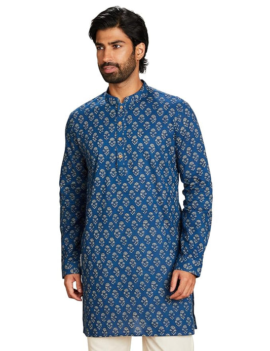 Men's 100% Cotton Everyday Mid Length Casual Kurta