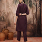 Thread Work Kurta with Trousers - Amy's Cart