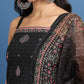 Black Floral Printed Regular Kurta With Trousers & Dupatta