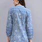 Women Printed Pure Cotton Straight Kurta  (Blue)